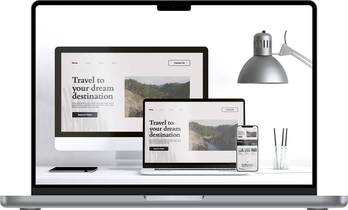An example of a V1WAVE subscription website for a modern business.